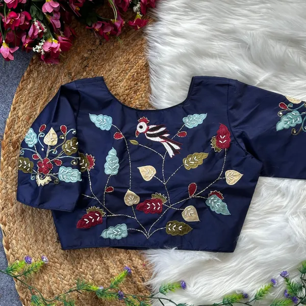 ANIKA_BLUE_PRESENTING_NEW_HANDWORK_BLOUSE