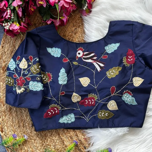 ANIKA_BLUE_PRESENTING_NEW_HANDWORK_BLOUSE