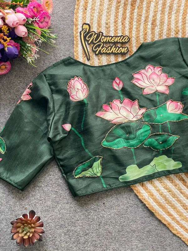 Divine_Bloom_Lotus_Printed_Blouse_with_Handwork_Detailing