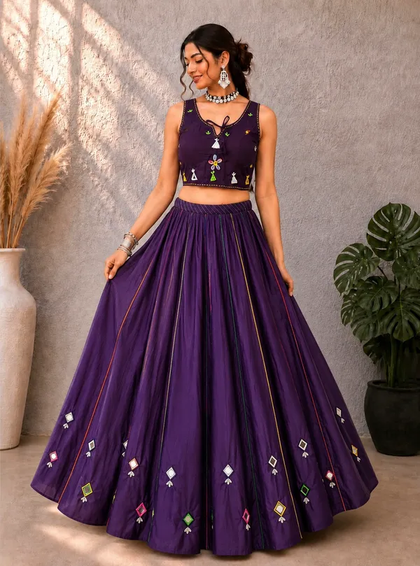 Pure_cotton_Fabric_with_Real_Hand_Mirror_work_Lehenga_Choli_for_navratri_