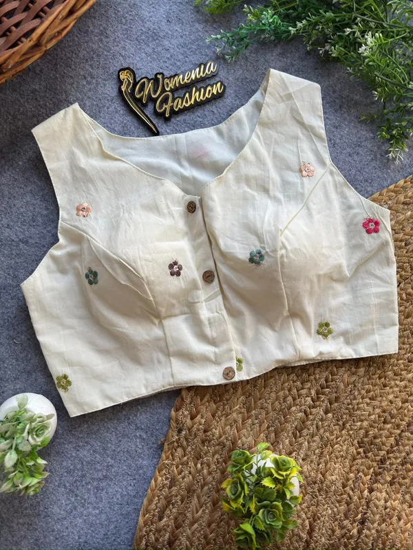 ELEGANT_KHADI_COTTON_BLOUSE_WITH_NATURE_INSPIRED_PRINT