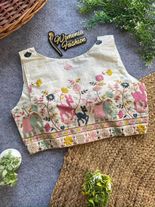 ELEGANT_KHADI_COTTON_BLOUSE_WITH_NATURE_INSPIRED_PRINT