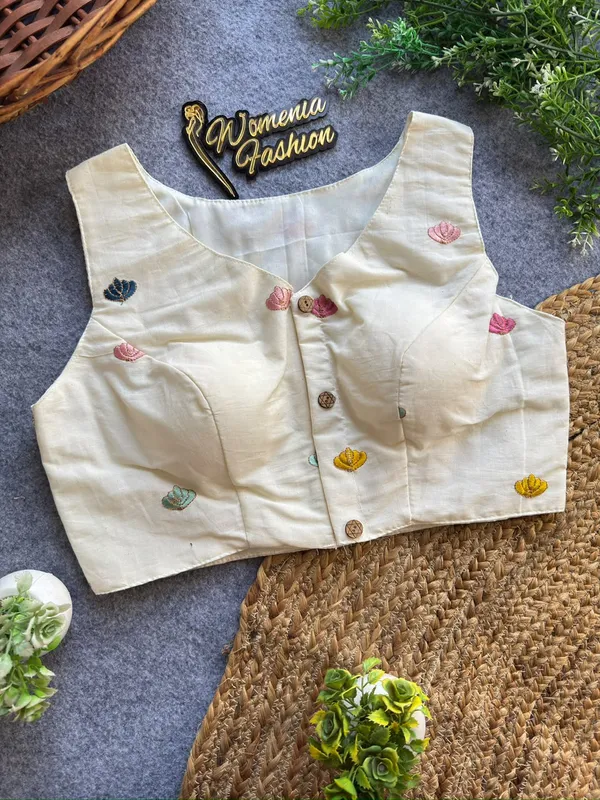 ELEGANT_KHADI_COTTON_BLOUSE_WITH_NATURE_INSPIRED_PRINT