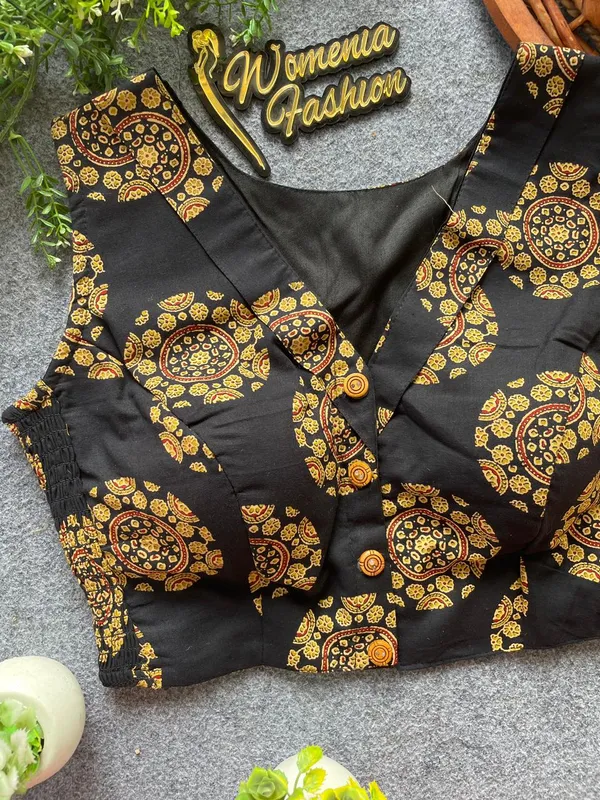 Flexifit_Handblock_Designer_Ajrakh_Cotton_Blouse