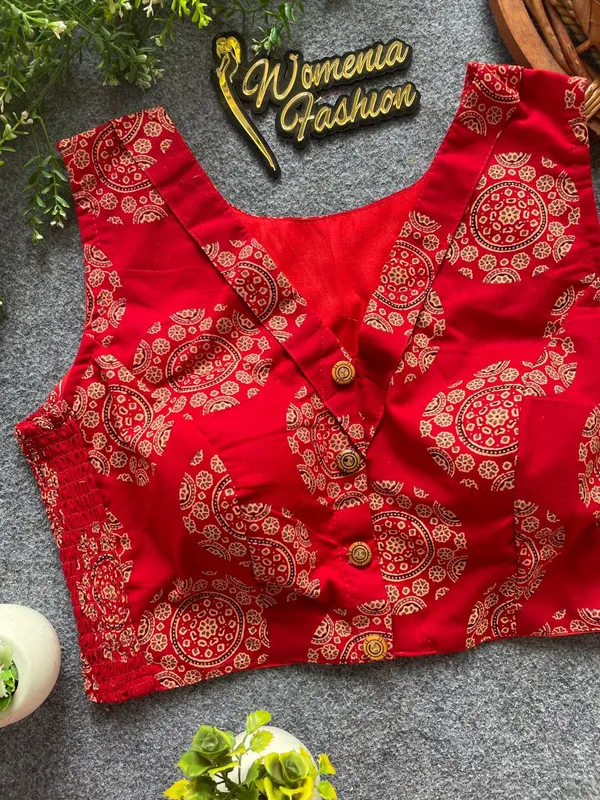 Flexifit_Handblock_Designer_Ajrakh_Cotton_Blouse
