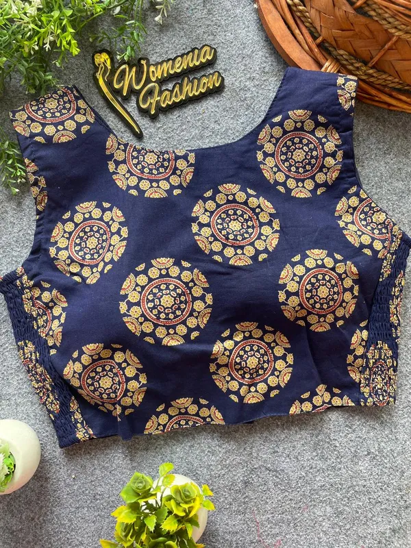 Flexifit_Handblock_Designer_Ajrakh_Cotton_Blouse