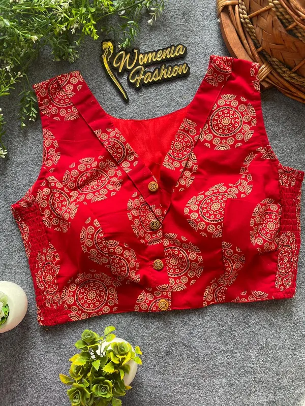 Flexifit_Handblock_Designer_Ajrakh_Cotton_Blouse