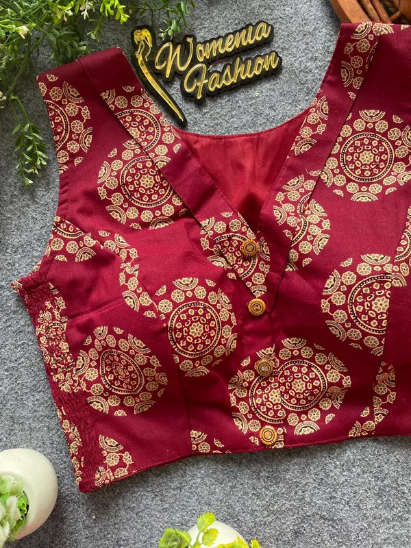 Flexifit_Handblock_Designer_Ajrakh_Cotton_Blouse