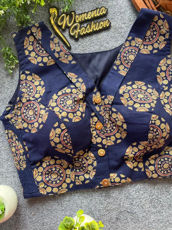 Flexifit_Handblock_Designer_Ajrakh_Cotton_Blouse