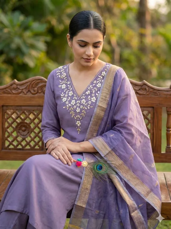 Lavender_Grace_Designer_Kurti_Set