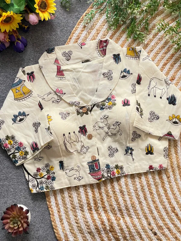 OFF_WHITE_PRESENTING_PURE_KHADI_COTTON_BLOUSE