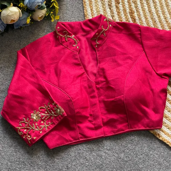 PRESENTING_PREMIUM_RAW_SILK_HANDCRAFTED_WORK_BLOUSE