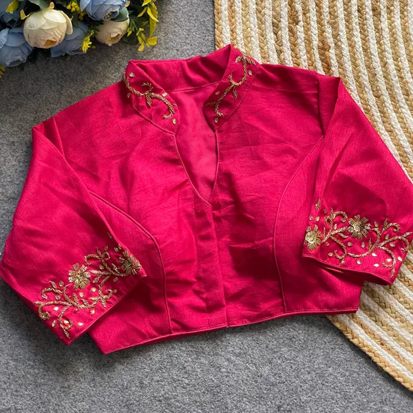 PRESENTING_PREMIUM_RAW_SILK_HANDCRAFTED_WORK_BLOUSE