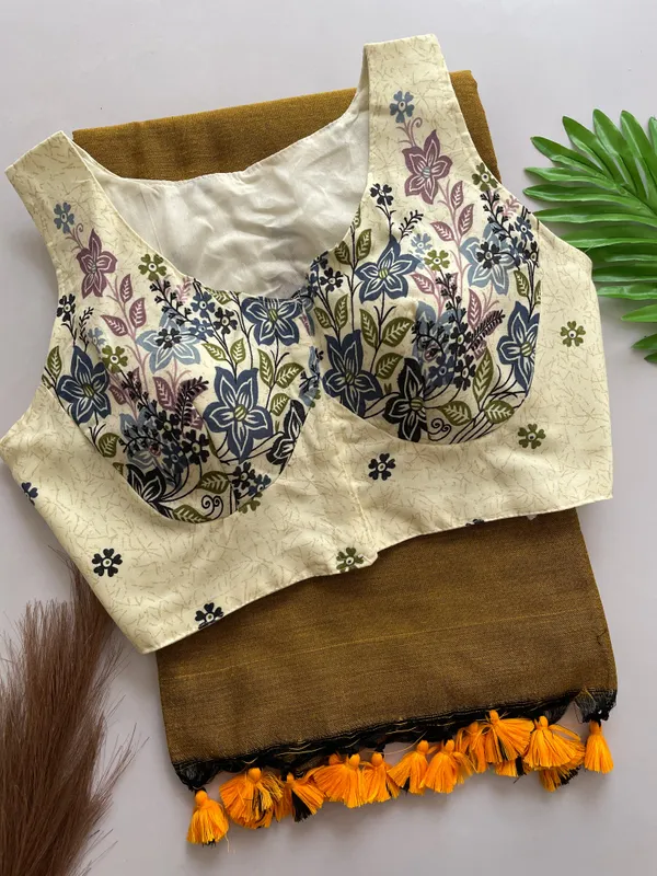 PRESENTING__DESIGNER_BLOUSE_WITH_KHADI_COTTON_SAREE_