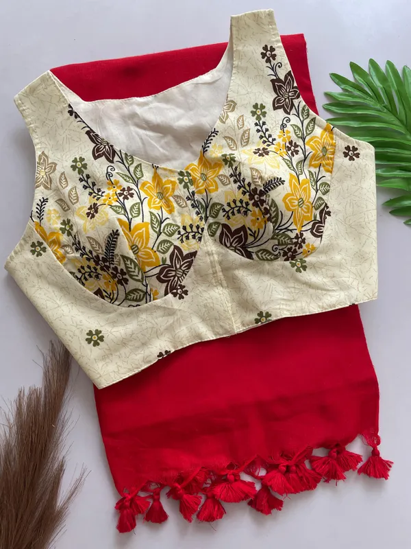 PRESENTING__DESIGNER_BLOUSE_WITH_KHADI_COTTON_SAREE_