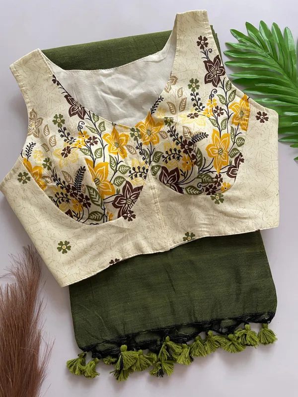 PRESENTING__DESIGNER_BLOUSE_WITH_KHADI_COTTON_SAREE_