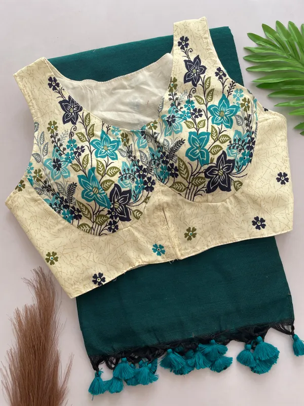 PRESENTING__DESIGNER_BLOUSE_WITH_KHADI_COTTON_SAREE_