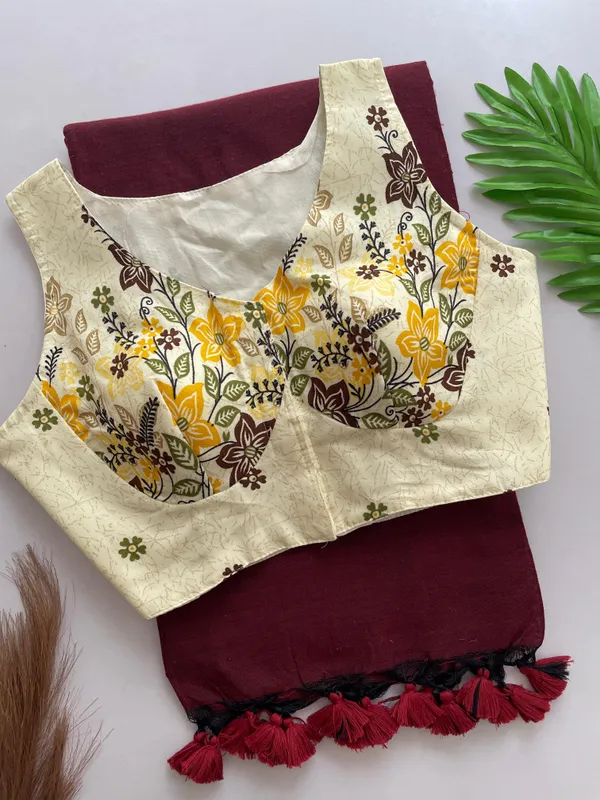 PRESENTING__DESIGNER_BLOUSE_WITH_KHADI_COTTON_SAREE_