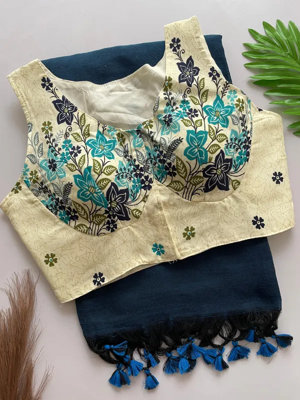 PRESENTING__DESIGNER_BLOUSE_WITH_KHADI_COTTON_SAREE_