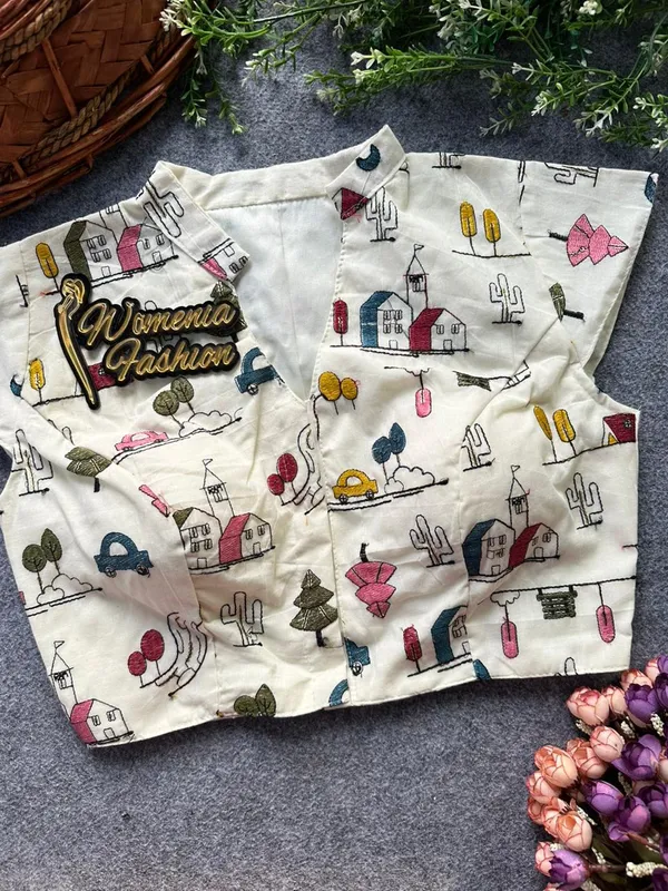 Presenting_a_Pure_Cotton_Khadi_Embroidery_&_Sequin_Work_Cap_Sleeves_Designer_Blouse