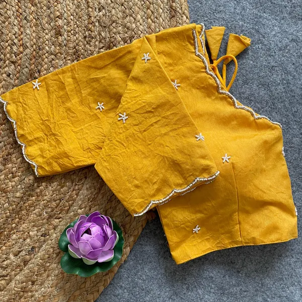 ROHINI_YELLOW_PRESENTING_PURE_HANDWORK_BLUSE
