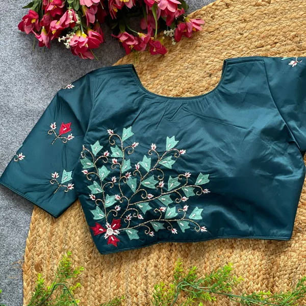 ROSHNI_BLUE_PRESENTING_NEW_HANDWORK_BLOUSE
