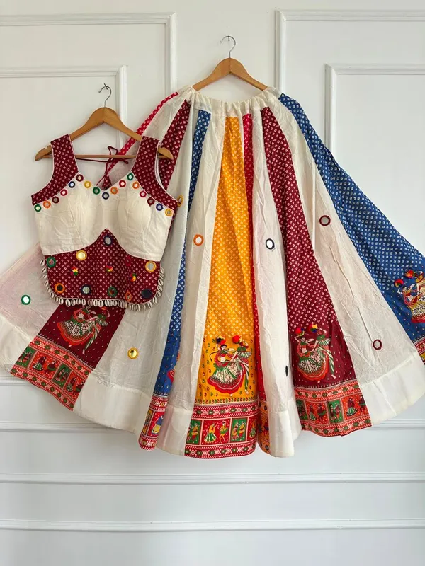 Discover_the_charm_of_Ajrakh_and_Khadi_Cotton,_thoughtfully_brought_together_in_a_Lehenga_Choli_made_for_Navratri