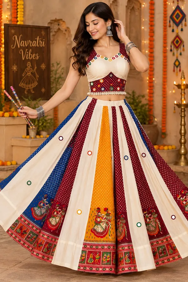 Discover_the_charm_of_Ajrakh_and_Khadi_Cotton,_thoughtfully_brought_together_in_a_Lehenga_Choli_made_for_Navratri