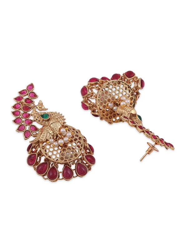 Gold__Red_Peacock_Shaped_Jhumkas