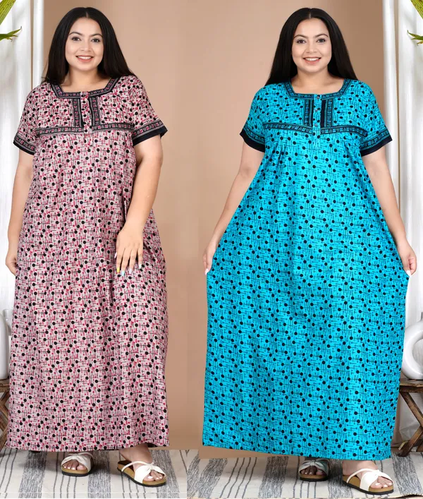 Combo_(_Pack_of_2)_Stylish_&_Elegant_Women_Nighty_(_Pink_&_Blue)