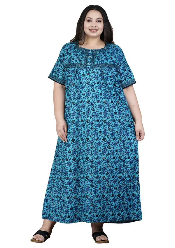 Combo_(_Pack_of_2)_Stylish_&_Elegant_Women_Nighty_(Brown_&_Blue)