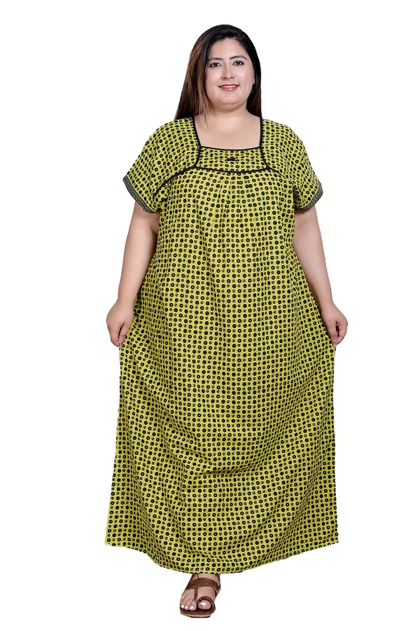 Stylish_&_Elegant_Women_Nighty_(light_green_with_Dots)