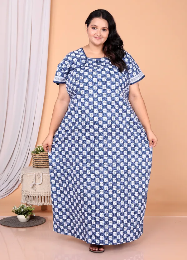 Blue_Everyday_Cotton_Maxi_Printed_Stylised_Sleeves_Nighty_For_Women