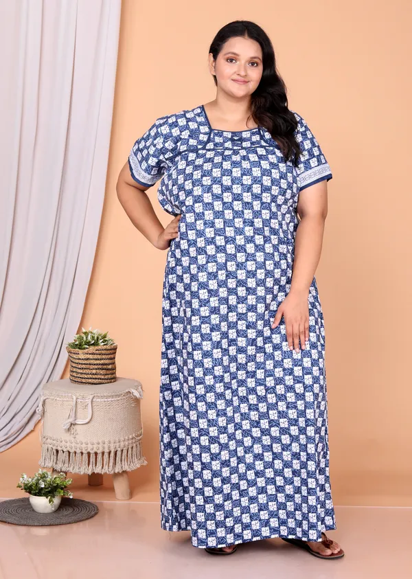 Blue_Everyday_Cotton_Maxi_Printed_Stylised_Sleeves_Nighty_For_Women