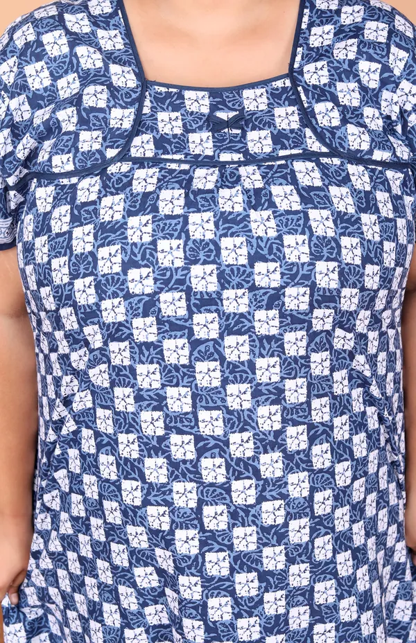 Blue_Everyday_Cotton_Maxi_Printed_Stylised_Sleeves_Nighty_For_Women