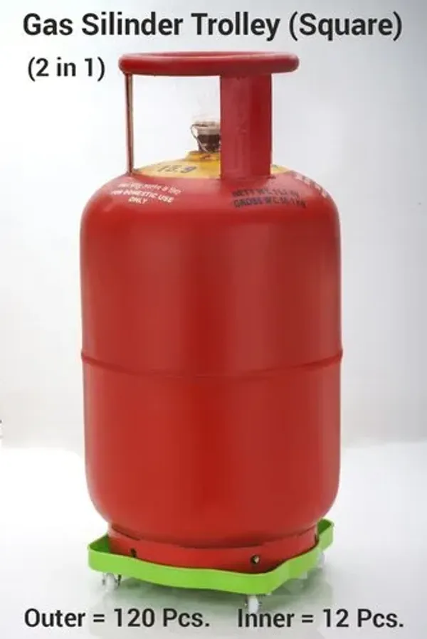 Durable__Cylinder_Trolly_Blue_For_Kitchen