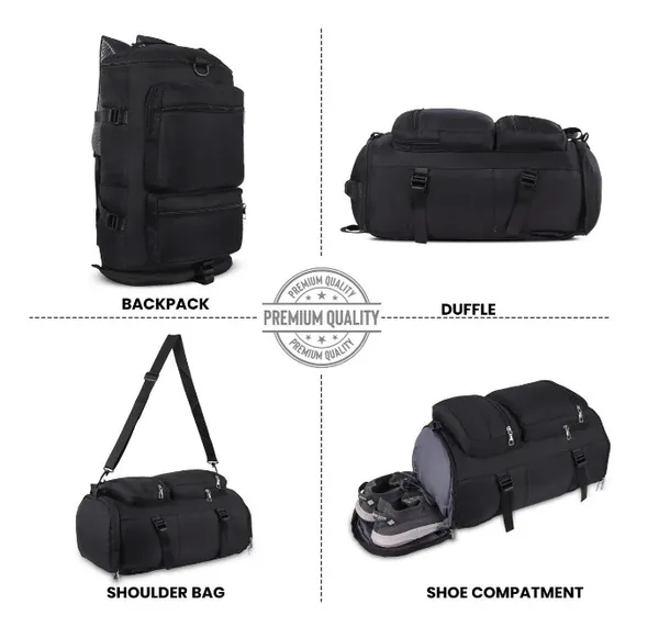 Polo_Class_Duffle_Bag/Gym_Bag_for_Men_&_Women_|_Lightweight_and_Durable_Fabric_|_Waterproof_with_Spacious_Compartments_Duffel_Bag_-_Black