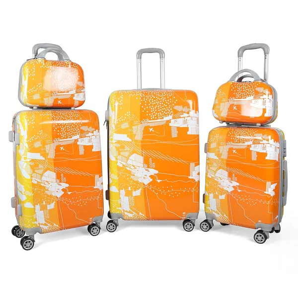 Orange_3Pc_Set_Trolley_Bag_Luggage_Suitcases_(20/24/28_Inch)_With_2Pc_Vanity_Bag