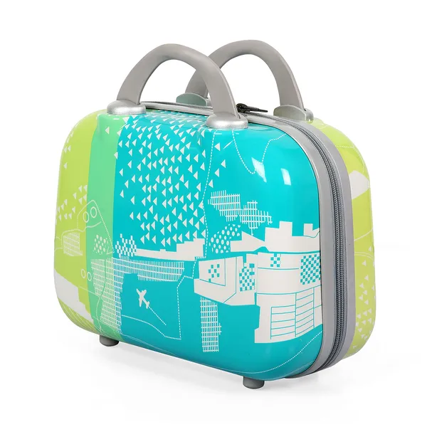 Green_3Pc_Set_Spinner_Trolley_Bag_Luggage_Hardshell_Suitcases_(20/24/28_Inch)_With_2Pc_Vanity_Bag