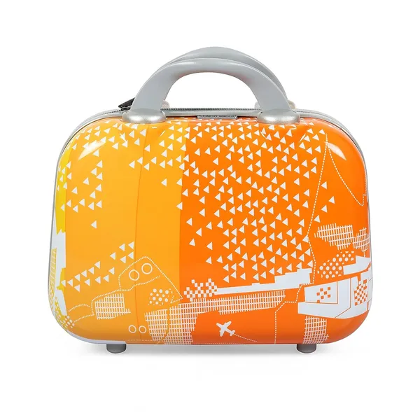 Set_of_4_Orange_Expandable_Handle_Luggage_Trolley_Bag_(24/28_Inch)_With_2_Pc_Vanity_Bag