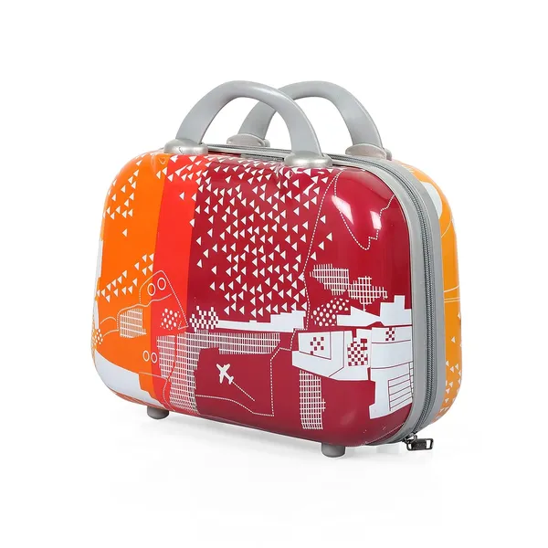 Light_Red_2Pc_Set_Expandable_Handle_Luggage_Trolley_Bag_(24/28_Inch)_With_2_Pc_Vanity_Bag