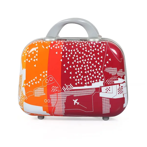 Light_Red_2Pc_Set_Expandable_Handle_Luggage_Trolley_Bag_(24/28_Inch)_With_2_Pc_Vanity_Bag