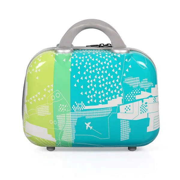 Light_Green_2Pc_Set_Trolley_Bag_(20/24_Inch)_With_2_Pc_Vanity_Bag