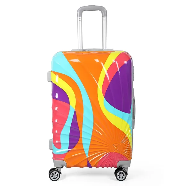 Multicolour_2Pc_Set_Trolley_Bag_(20/24_Inch)_With_2_Pc_Vanity_Bag