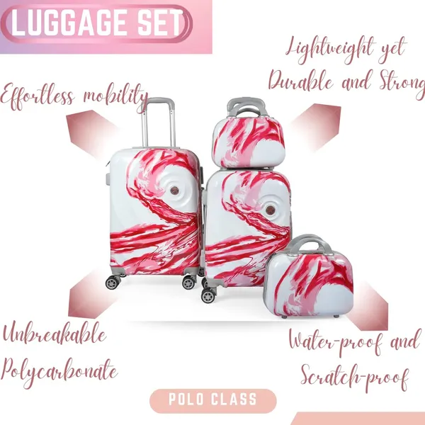 Red_2Pc_Set_Trolley_Bag_(20/24_Inch)_With_2_Pc_Vanity_Bag