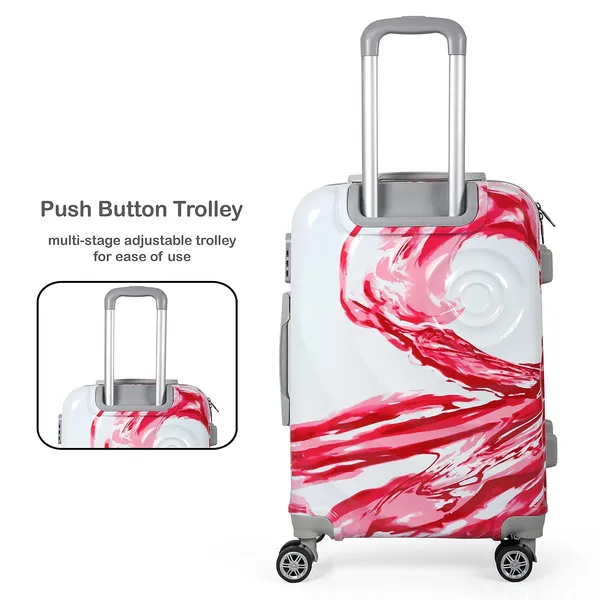 Red_2Pc_Set_Trolley_Bag_(20/24_Inch)_With_2_Pc_Vanity_Bag