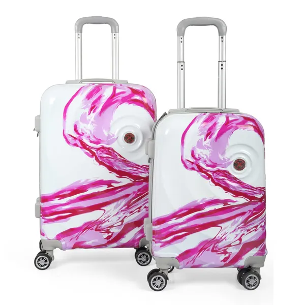 Pink_2Pc_Trolley_Bag_Set_(20/24_Inch)