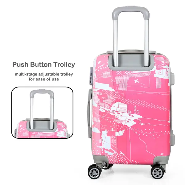 Pink_2Pc_Set_Trolley_Bag_(20/24_Inch)_With_1Pc_Vanity_Bag