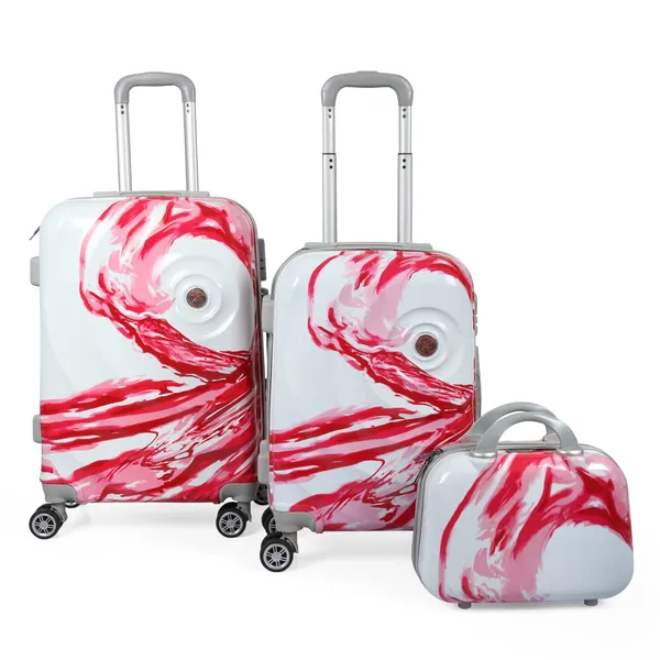Red_2Pc_Trolley_Bag_Set_(20/28_Inch)_With_1Pc_Vanity_Bag