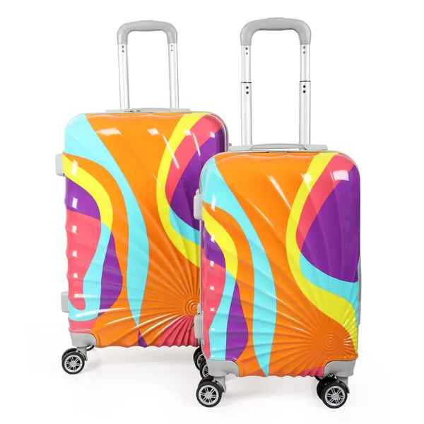 Multicolor_2Pc_Set_Travel_Trolley_Bag_(20/28_Inch)